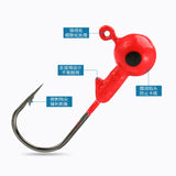 Soft Fishing Lure Metal Jig Head Fishing Hooks