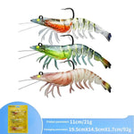 Lead Head Jigs Soft Shrimp Fishing Bait