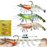 Lead Head Jigs Soft Shrimp Fishing Bait