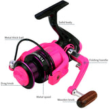 Pink High Speed  Spinning Fishing Reel