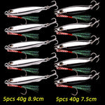 Metal Cast Jig Spoon 10g 15g 20g 30g 40g Lures