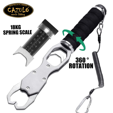 Fishing Grip Pliers 18kg Spring scale 360 ° rotation