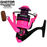 Pink High Speed  Spinning Fishing Reel