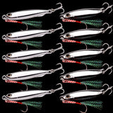 Metal Cast Jig Spoon 10g 15g 20g 30g 40g Lures