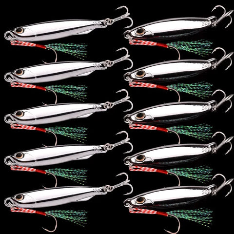 Metal Cast Jig Spoon 10g 15g 20g 30g 40g Lures