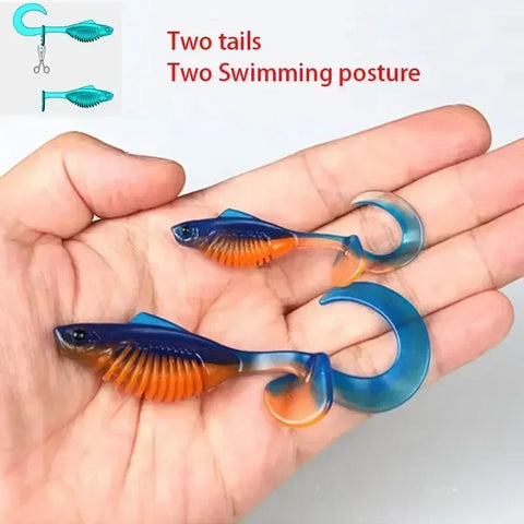 Two Strokes T Tail Thread Belly Soft Fishing Lure