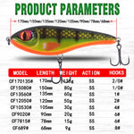 Slow Sinking Jerkbait  Fishing Lures Musky Pike Slider Bass