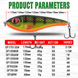 Slow Sinking Jerkbait  Fishing Lures Musky Pike Slider Bass