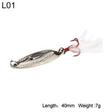 Bevel Cut Metal Spinner Spoon Fishing Lure