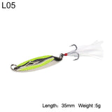 Bevel Cut Metal Spinner Spoon Fishing Lure