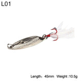 Bevel Cut Metal Spinner Spoon Fishing Lure