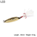 Bevel Cut Metal Spinner Spoon Fishing Lure